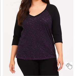 Torrid Purple Raglan Tee